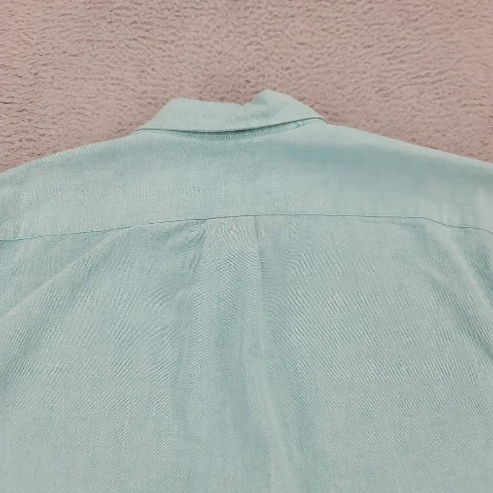 J. Crew Shirt Mens XL Green Flex Button Down Long Sleeve Pocket Preppy‎ Casual